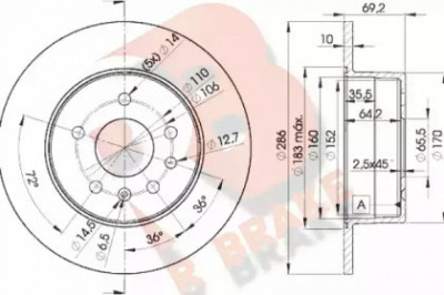 R BRAKE 78rbd29210 -  Тормозной диск